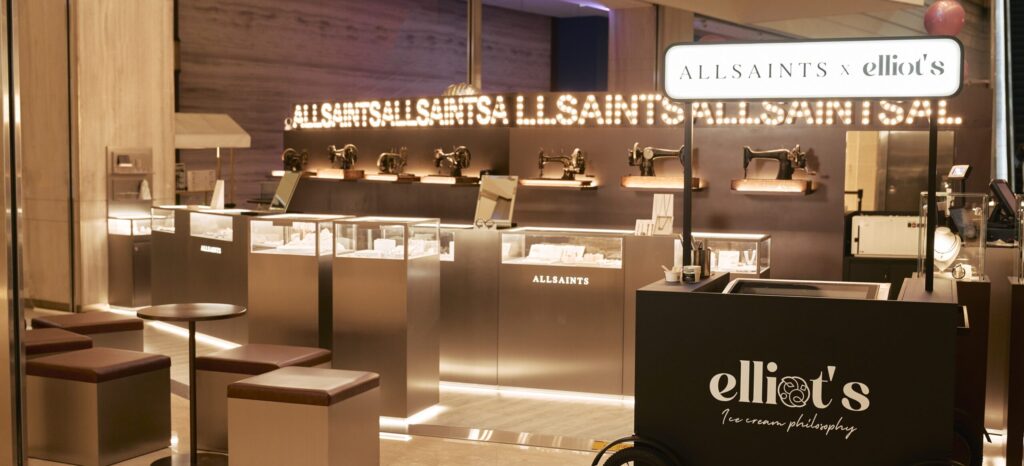 Elliot's ice cream cart at AllSaints in Breeze Nanshan