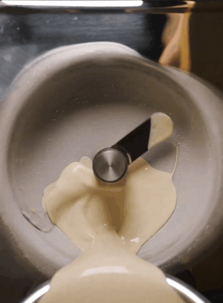 Elliot's ice cream using an italian gelato machine for slow churning to reduce the amount of air overrun added too ice cream