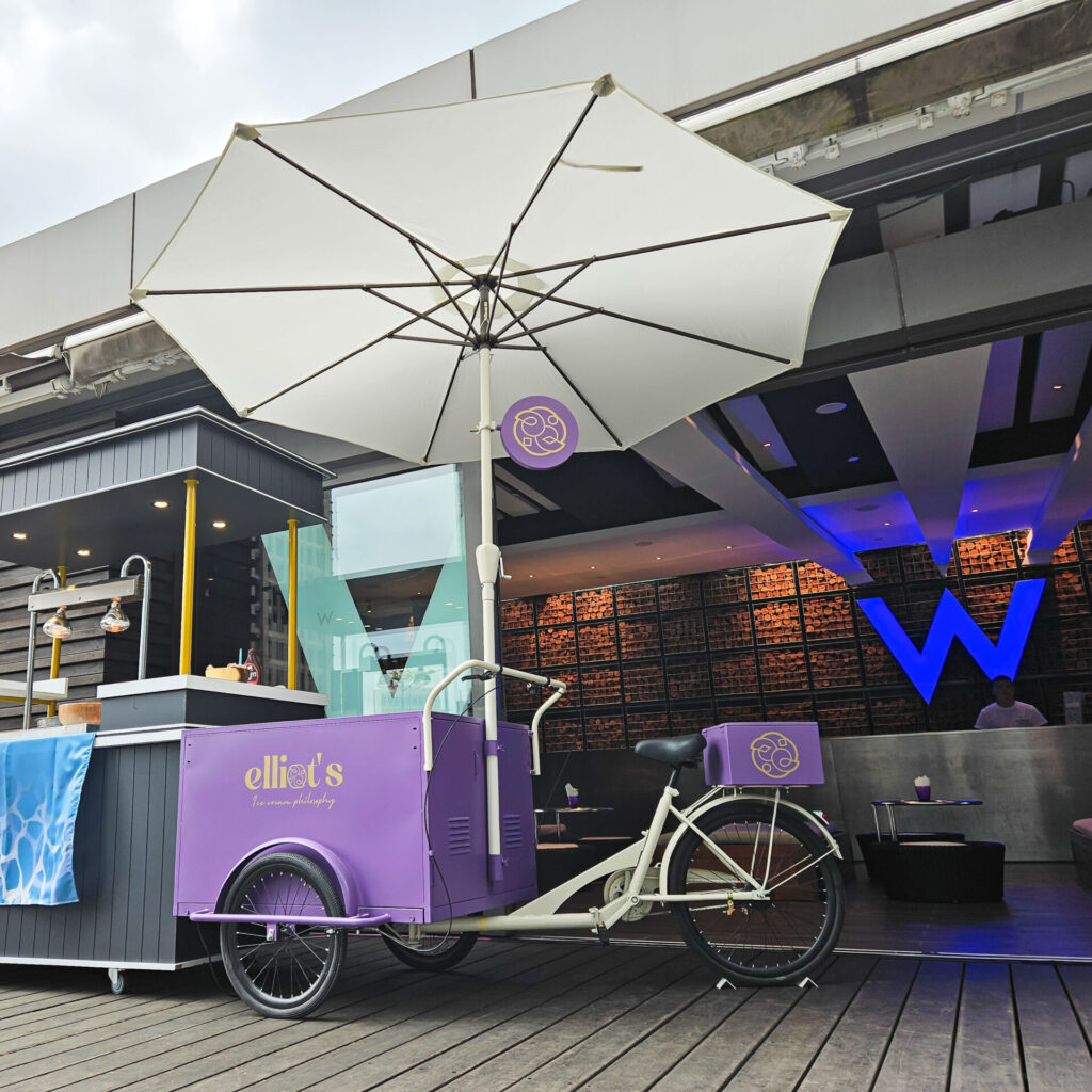Elliot's ice cream cart with umbrella at W Taipei Hotel