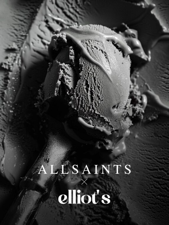 Elliot's AllSaints black ice cream announcement